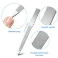 thumbnail image 2 of 6 limas de uñas de diamante de acero inoxidable, lima de uñas de doble cara, lima de metal, lima de uñas acolchada para uñas de los pies para salón y hogar (12,7 cm) JM, 2 of 5