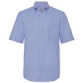 thumbnail image 1 of Fruit Of The Loom - Camisa de manga corta Modelo Oxford para hombre caballero - Fiesta/Trabajo/Eventos (Azul), 1 of 3