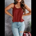 thumbnail image 4 of Camisola Sin Mangas con Lentejuelas para Mujer, Estilo Camisola, Color Vino Tinto XXL, 4 of 7