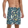 thumbnail image 2 of Pofeuu Underwater Creature Print Men's Soft Woven Elastic Waistband Sleep Pajama Short-4X-Large, 2 of 6