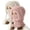 Hot Pink, variant on UTSJKR 2 Pack Women Fashion Solid Color Integrated Warm Knit Hat, Wind Blocking Neck Protection Design, Cold Resistant Daily Casual Headwear for Autumn Winter Pink M