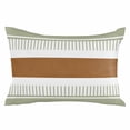 thumbnail image 2 of Sage Green Farmhouse Queen Size Pillow Cover, Pillowcase Protectors with Zipper, Breathable Decorative Throw Pillow Case Cover, Green Brown Striped Pillow Shams for Couch Sofa 20x30Inch, 2 of 8