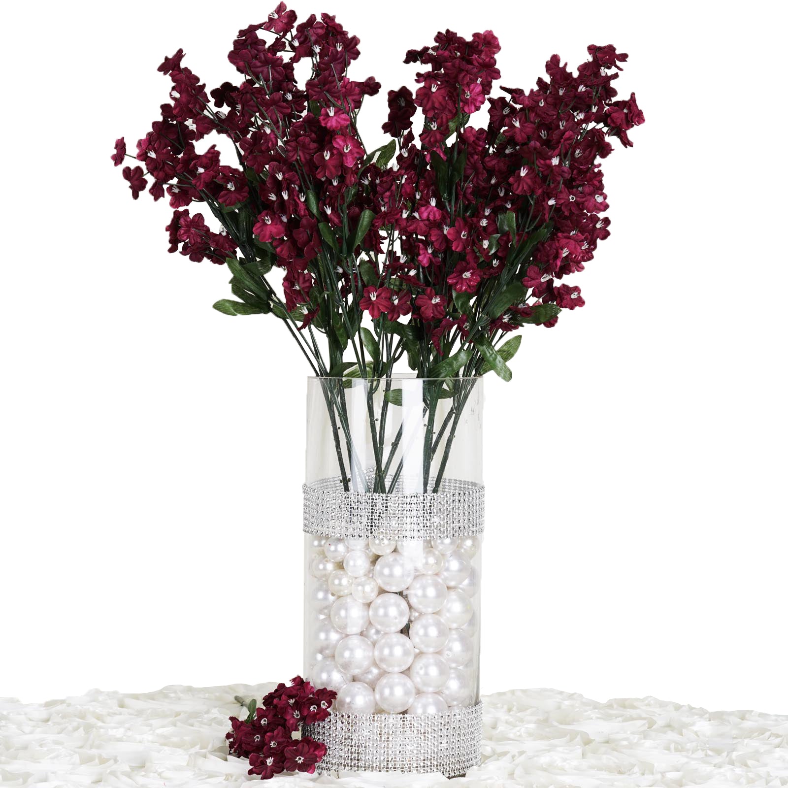 Efavormart 12 bushes BABY BREATH Artificial FILLER FLOWERS for DIY