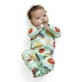 thumbnail image 3 of M+A by Monica + Andy Organic Cotton Gender Neutral Long Sleeve Baby One-Piece Pajama, Sizes Newborn - 24 Months, 3 of 6