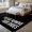 Black White, variant on Area Rug for Living Room, Black Non-Slip Indoor Large Carpet for Bedroom/Dining Room, Funny Letters Please Remove Your Shoes Washable Low-Profile Rectangle Floor Runner Rugs - 6 x 9 Ft