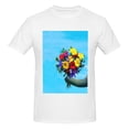 thumbnail image 4 of Bingfone Elephant Trunk Couple Flowers Men'S Loose Fit Short-Sleeve Pocket T-Shirt, 4 of 7
