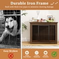 thumbnail image 4 of Furmax Heavy-Duty Wooden Dog Crate 2-Door Furniture Style Kennel with Chew-Proof Design & Removable Cushion, End Table for Small, Medium, Large Dogs, 4 of 7