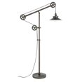 thumbnail image 1 of Henn&Hart 40" Aged Steel Metal/Fabric Floor Lamp, 1 of 7