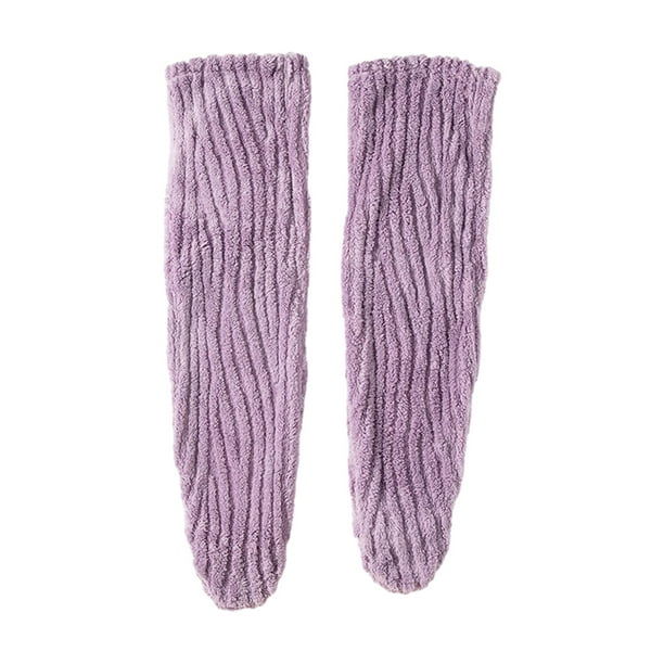 Calcetines altos y peludos por encima de la rodilla, medias de vellón súper suaves para hombres y mujeres, calentadores de piernas para 21cmx80cm