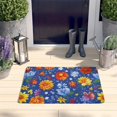 thumbnail image 2 of Pioneer Flower Floral Print Flannel Non Slip Door Rugs,Washable Door Mats Indoor,Decorative Door Mats,Dirt-Resistant and Absorbent Doormat for Entrance,Bedroom,Kitchen,Bathroom,23.5"x16", 2 of 5