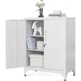 thumbnail image 1 of Garage Cabinet  Metal Storage Cabinet with Doors and Shelves  Tool Cabinet for Home Office  Lockable File Cabinet  Multipurpose  for Study  Living Room  Matte, 1 of 4