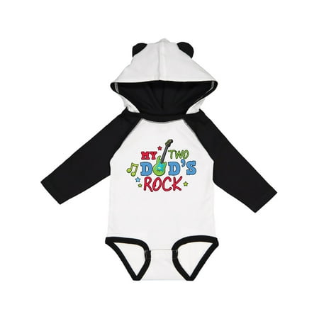 

Inktastic My Two Dads Rock with Guitar Gift Baby Boy Long Sleeve Bodysuit