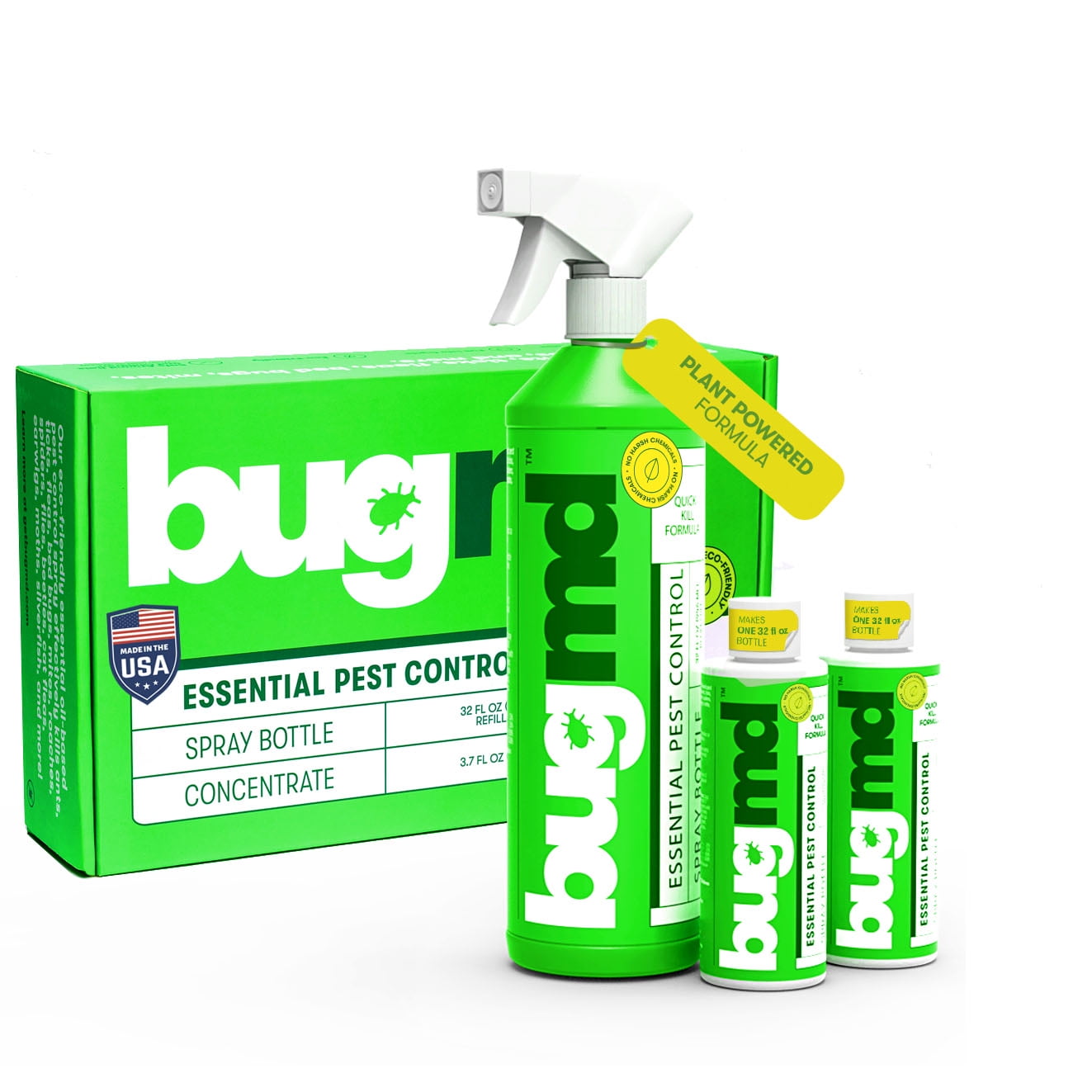 BUGMD Starter Kit Essential Oil Pest Concentrate (2 Pack), Plant