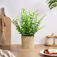 thumbnail image 4 of Planta de simulación bonsái decoración para el hogar y la sala de estar, pequeñas flores frescas en maceta, flores falsas de simulación, 4 of 5
