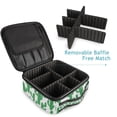 thumbnail image 4 of FORMRS Travel Makeup Bag Large Capacity Train Case Cosmetic Organizer with Adjustable Dividers, Cactus Pattern, 4 of 8