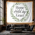 thumbnail image 6 of Botanical Wreath with Text on Off-White Background, Calming Rustic for Home Decor Enthusiasts, Framed Wall Art, Birthday Gift, Tapestry Wall Hanging for Bedroom and Living Room, 6 of 7