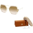thumbnail image 2 of TY9071U 189913 57MM Transparent Beige/Ivory / Beige Gradient Square Sunglasses for Women + BUNDLE With Designer iWear Complimentary Eyewear Kit, 2 of 4