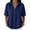 Navy, variant on Tops for Women Collared Elbow Half Sleeve Lightweigth Casual Tops V Neck Solid Athletic Shirts,Navy 2XL