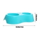 thumbnail image 3 of Comedero doble para mascotas | Comedero de plástico antideslizante para perros y gatos | Diseño ovalado de 27 cm para uso en interiores y exteriores | Incluye 1 pieza, 3 of 6
