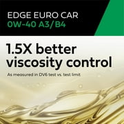 Castrol EDGE Euro 0W-40 A3/B4 Advanced Full Synthetic Motor Oil, 5 Quarts