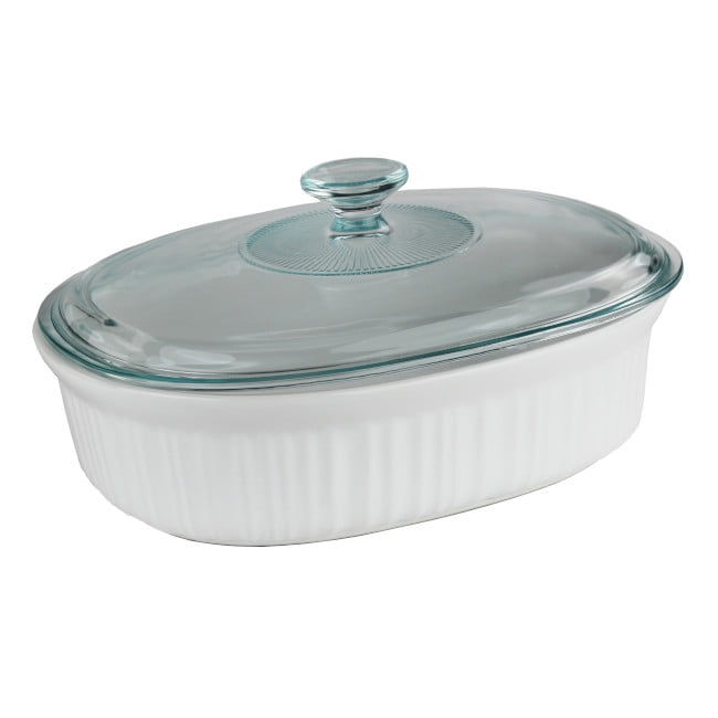 Casserole with Lid Corning Pyrex Clear Glass Round 2 Qt
