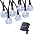 thumbnail image 1 of Cadena de luces solares para exteriores, luces LED superbrillantes con encendido y apagado automático, rendimiento a prueba de agua, decoraciones de exterior con energía solar en forma de bola de, 1 of 8
