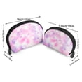 thumbnail image 2 of YFYANG 2 Piece Women's Portable Makeup Bags, Abstract Watercolor Texture Clutch Travel Toilet Bags Cosmetic Organizer, 2 of 7