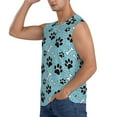 thumbnail image 3 of Fotbe Men's Cute Dog Footprints Print Men's Sleeveless Muscle Tank Tops Casual T-Shirts for Gym Workout Beach-3X-Large, 3 of 8