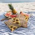thumbnail image 2 of 2 Pack Outdoor Waterproof Throw Pillow Covers,Spring Watercolor Sunflower Farm Wood Board Decorative Patio Pillowcases for Chair Couch Sofa 16x16in, 2 of 9