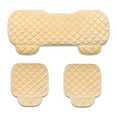 thumbnail image 1 of Eagle 3 pcs 1Rear+2Front Car Universal Seat Cover Breathable Plush Pad Chair Cushion Set for Vehicle Home Office Universal Beige, 1 of 11