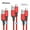 Red, variant on Cshidworld USB C Cable 2.4A Fast Charging Cable, 3Pack 3/6/6 FT , Premium Nylon Fast Charging Cables, Compatible with iPhone 15 Samsung Galaxy Note 10/10+ Plus/9/8, S20 S10 S9 S8 Plus,Black