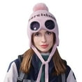 thumbnail image 5 of Ski Goggle Beanie Hat for Women Ear Flap Thick Fleece Lined Knit Skull Cap Pompom Warm Winter Outdoor Hats, 5 of 7