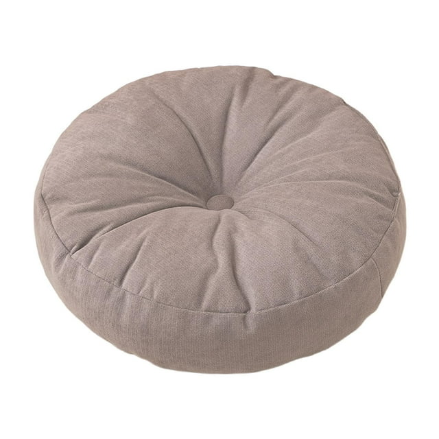 Lipstore Coussin de Sol Rond Confortable Doux pour Méditation Chaise Canapé Intérieur Gris
