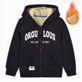 thumbnail image 2 of zuwimk Toddler Boys Fleece Fuzzy Warm Bear Ear Hoodies Jacket Zipper Side Pockets Winter Clothes Coat(8-9 Years,Black), 2 of 4