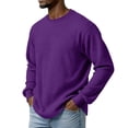 thumbnail image 3 of Mens Waffle Long Sleeve Shirt Loose Fit Crewneck Long Sleeve Thermal Shirts Casual Lightweight Comfort Tops, 3 of 8