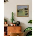 thumbnail image 5 of Drsoum Vintage Landscape Wall Art Classic Retro Seatown Prints Farmhouse Kitchen Bathroom Office Decor 10x10in Natural Framed, 5 of 5