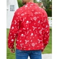 thumbnail image 3 of Christmas Jean Jacket Men Trucker Unlined Coats Xmas Printed Tops Stocking Stuffers for Man(Red Christmas,XS), 3 of 9