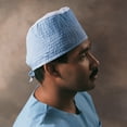 thumbnail image 3 of Halyard Blue 4-Ply Tissue Surgeon Cap One Size Disposable 69240 300 per Case, 3 of 4