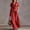 Red, variant on Ynynloco Women's Flowy Cotton A-Line High Waisted Maxi Dresses Casual Linen Short Sleeve Button Down Shirt Dresses with Pockets
