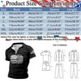 thumbnail image 3 of Men's T Shirts Graphic Tees Summer Short Sleeve Shirt Male Summer Lapel Zipper Independence Day Shirt For Men Flag Print Retro Short Sleeve Top, 3 of 4