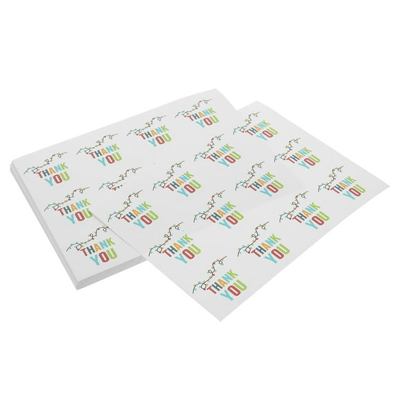 unbranded 50 Sheets Clear Wax Seal Stamp Thank You Sticker 3.50X3.50X0.01CM