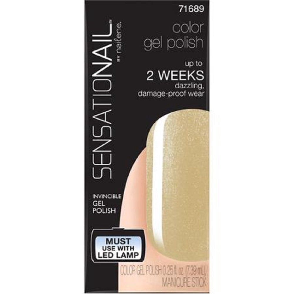 Sensationail Gel-Nagellack 'Gold Rush' – Bis Zu 2 Wochen Haltbar, Mit LED-Lampe Aushärten