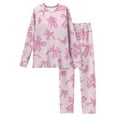 thumbnail image 4 of Valentine's Day Women's 2 Piece Pajama Sets Long Sleeve Top & Pants Bow Print Soft Comfy Sleepwear Hot Pink XL, 4 of 5