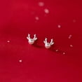 thumbnail image 5 of EOEMY 925 Sterling Silver Christmas Deer / Deer Stud Earrings Jewellery, 5 of 7