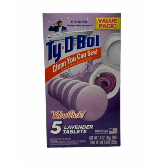 Toilet Cleaner Lavender Toilet Bowl Cleaner Tablets, Bleach Free, 1.4 Oz, 5 Pack