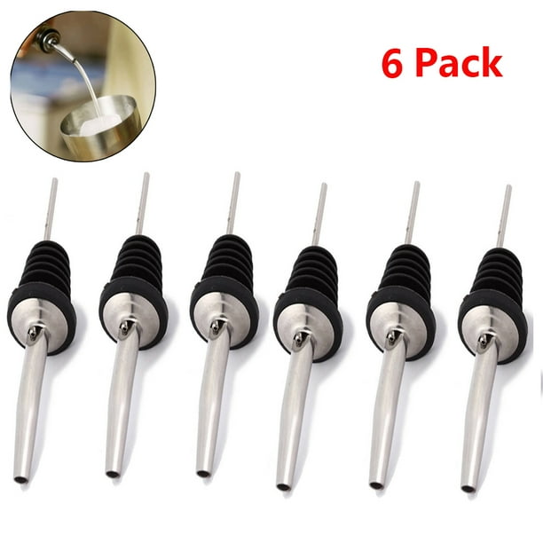 1/3/6 Pack Wine Pourer Stainless Steel Olive Oil Dispenser Spout Bottle Pourers