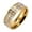 Gold color 7mm, variant on Luxury Golden Silver Color Double Row Square Zircon 14K Yellow Gold Ring For Women Romantic Engageme Wedding Party Jewelry Female