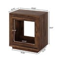 thumbnail image 4 of 24" Square End Table 2-Tier Wooden Sofa Side Table Storage Shelf Rustic Farmhouse Style Rustic Brown For Living Room Bedroom Small Spaces, 4 of 7