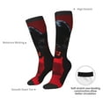 thumbnail image 4 of Rocae Black Panther Red Background for Novelty Casual compression Socks For Women Men Contrast Color Stockings, 4 of 6
