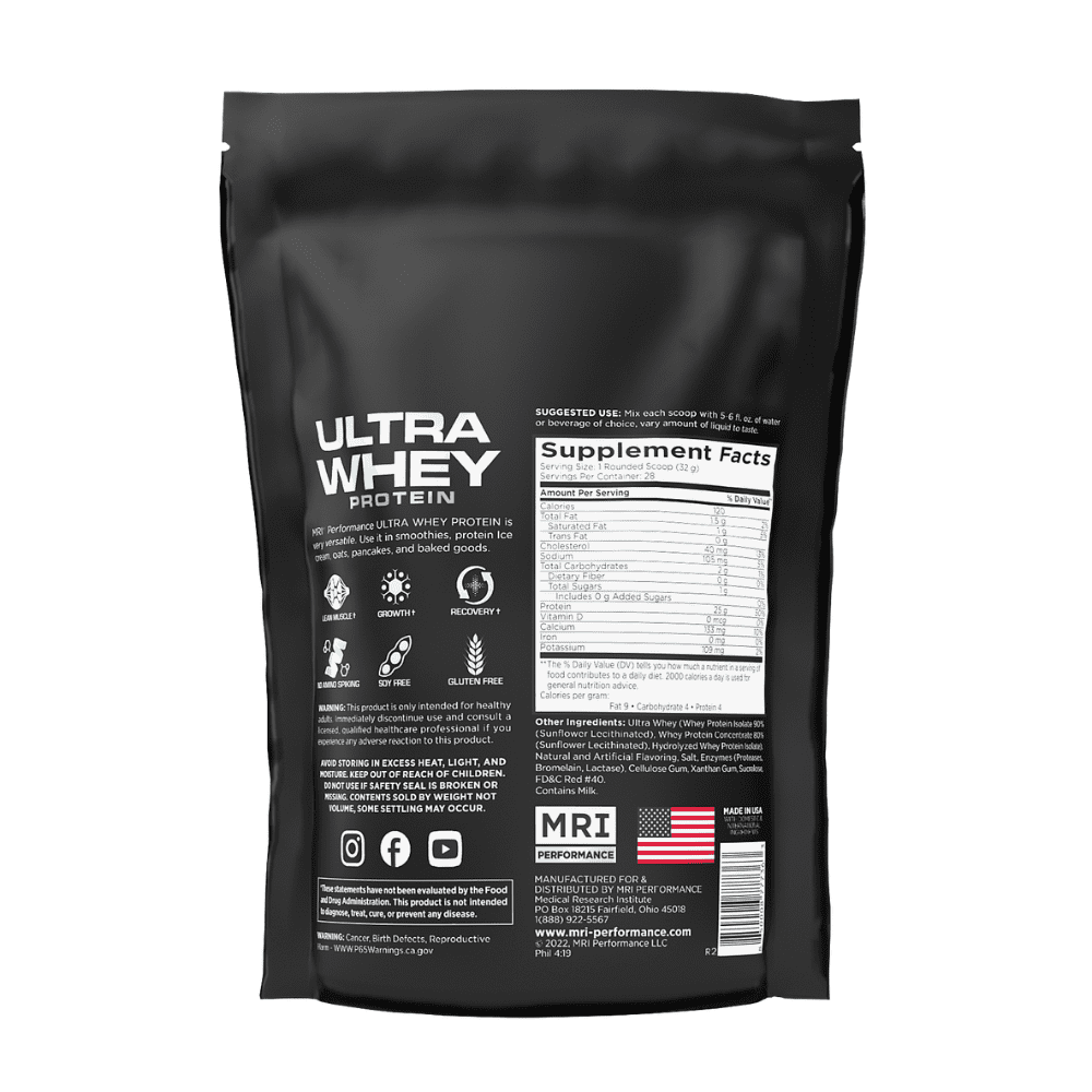 MRI Performance Ultra Whey Protein Powder, Fruity Crunch Flavor, 25g Protein, 28 Servings – Triple-Blend of Isolate, Hydrolyzed, and Concentrate